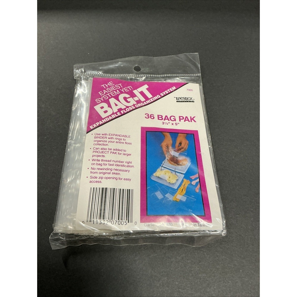 Westex~Bag-It Expandable Floss Organizing System ~NIP~36 Bags